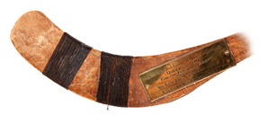 Number 2 artifact in the Original Hockey Hall of Fame collection - original historic hockey stick circa 1888