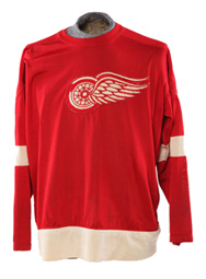 Number 8 artifact in the Original Hockey Hall of Fame collection - Gordie Howe Number 9 Detroit Red Wings Jersey